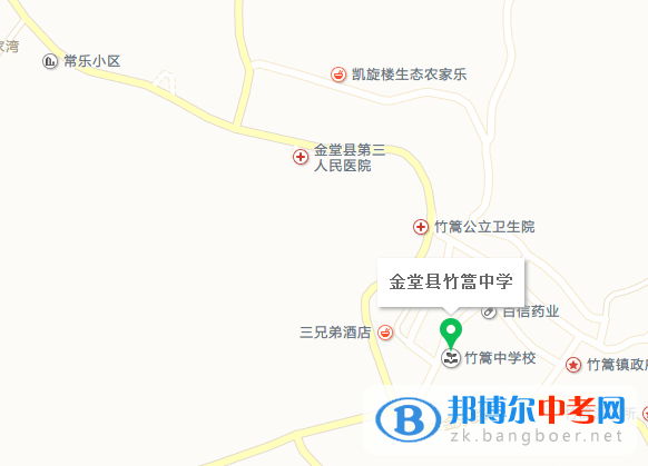 金堂縣竹篙鎮竹篙中學地址在哪里