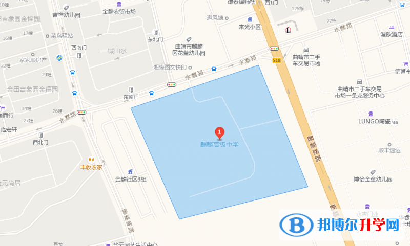 曲靖市麒麟高級中學地址在哪里