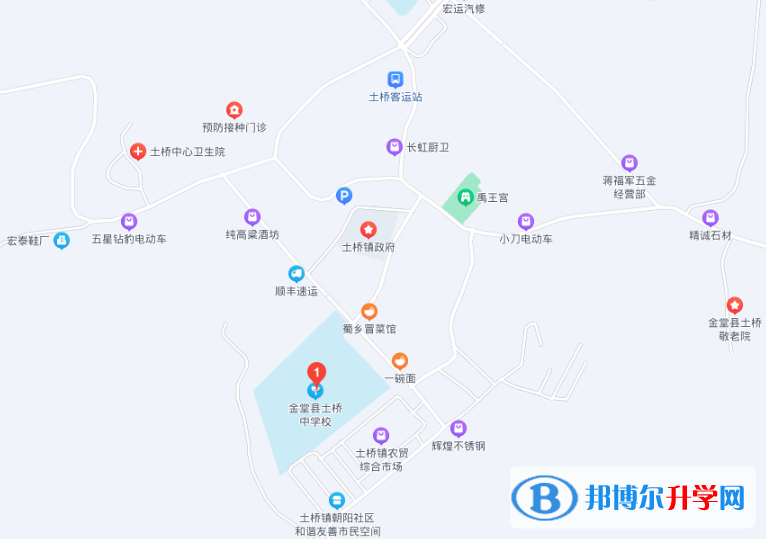 金堂縣土橋中學2022年地址在哪里